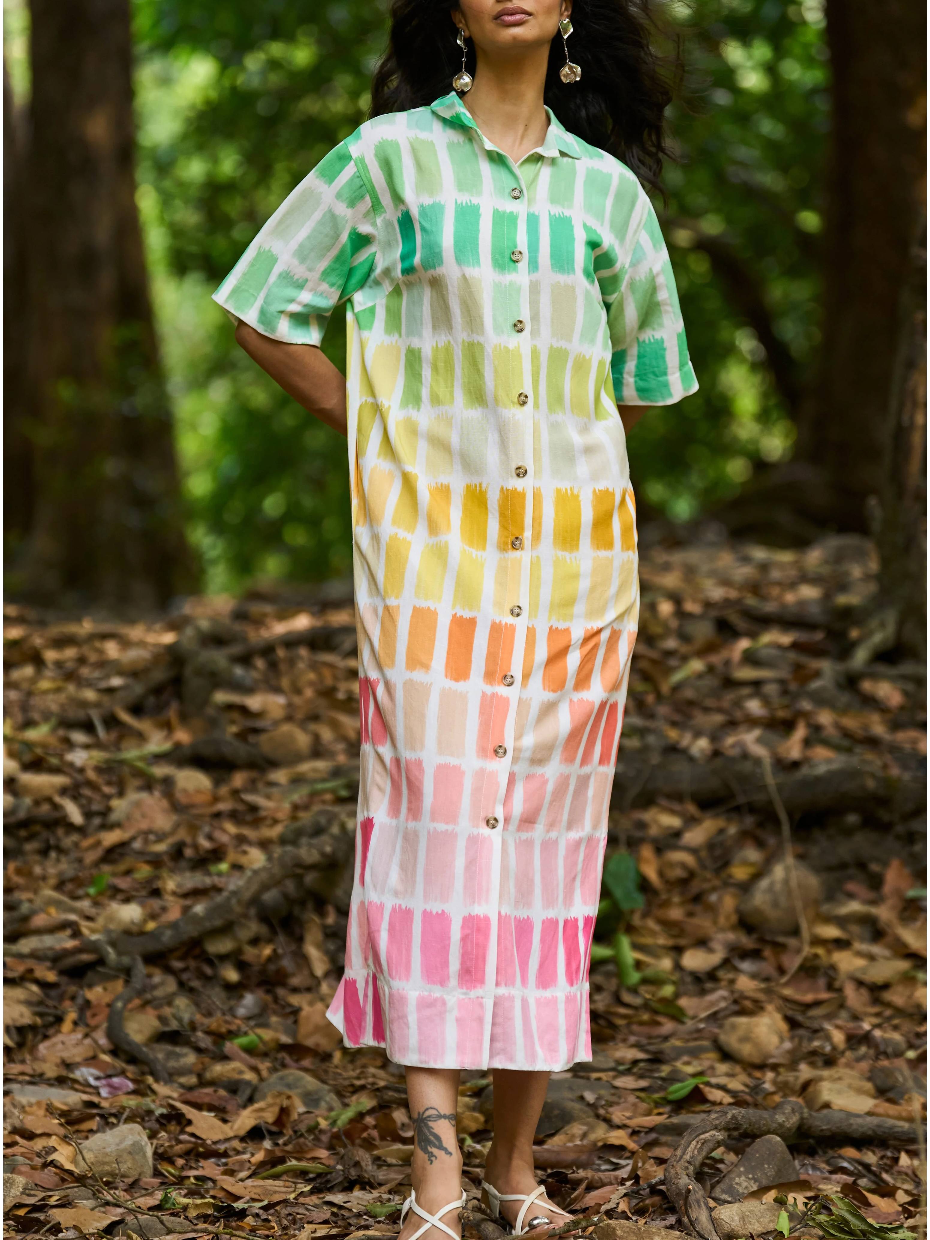 Unique Printed Shirtdress