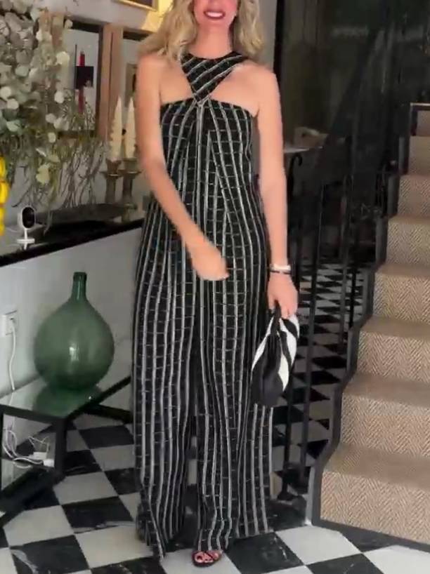 Unique Design Printed Jumpsuit