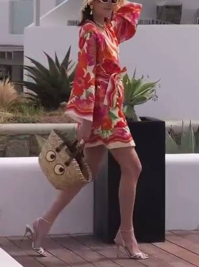 Unique Printed Mini Dress