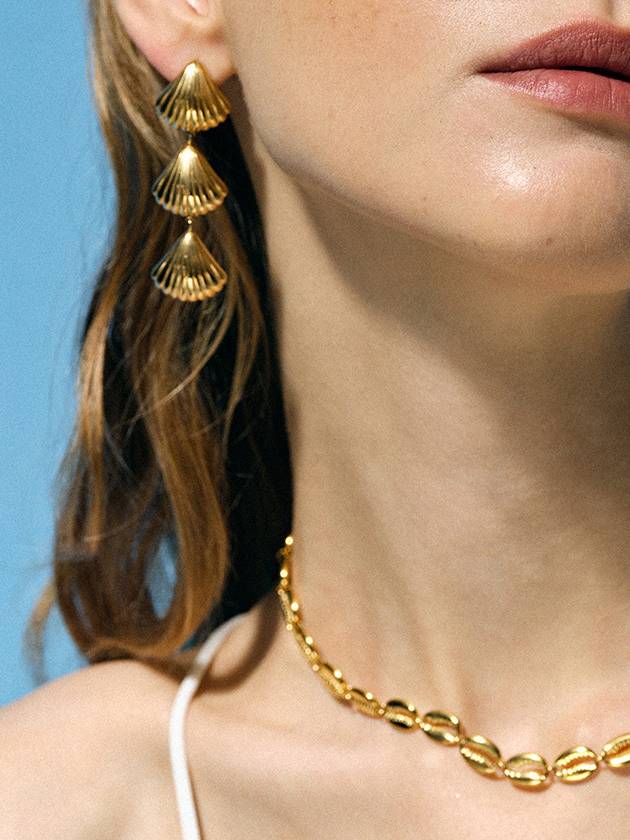 Shell Earrings Ring And Necklace