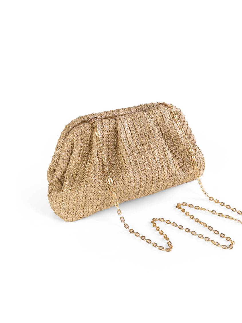 Straw Clutch Chain Bag