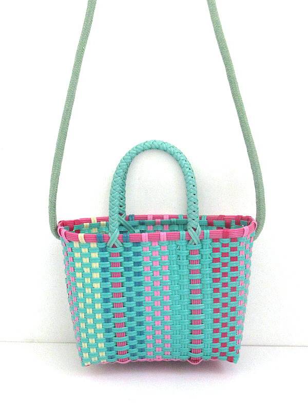 Colorful Hand Woven Beach Bag Picnic Bag