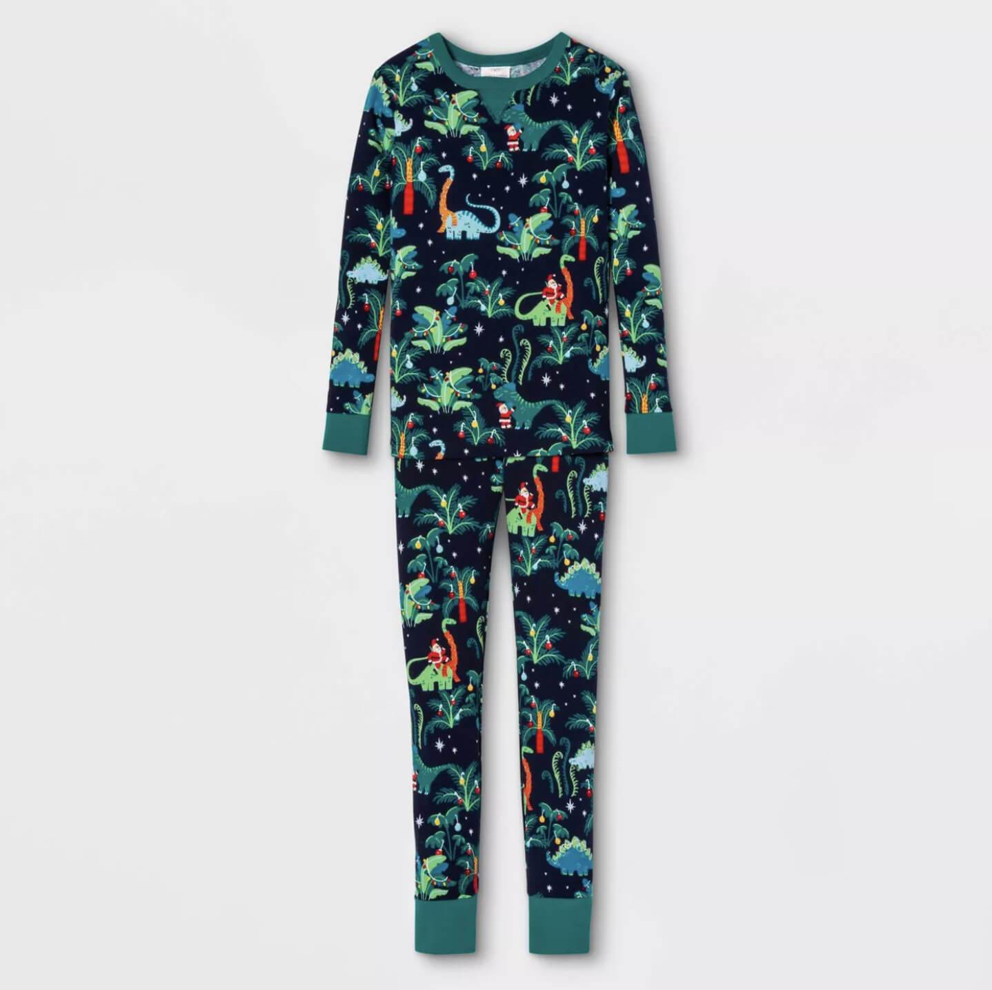 Christmas Dinosaur Patterned Family Matching Pajamas Sets