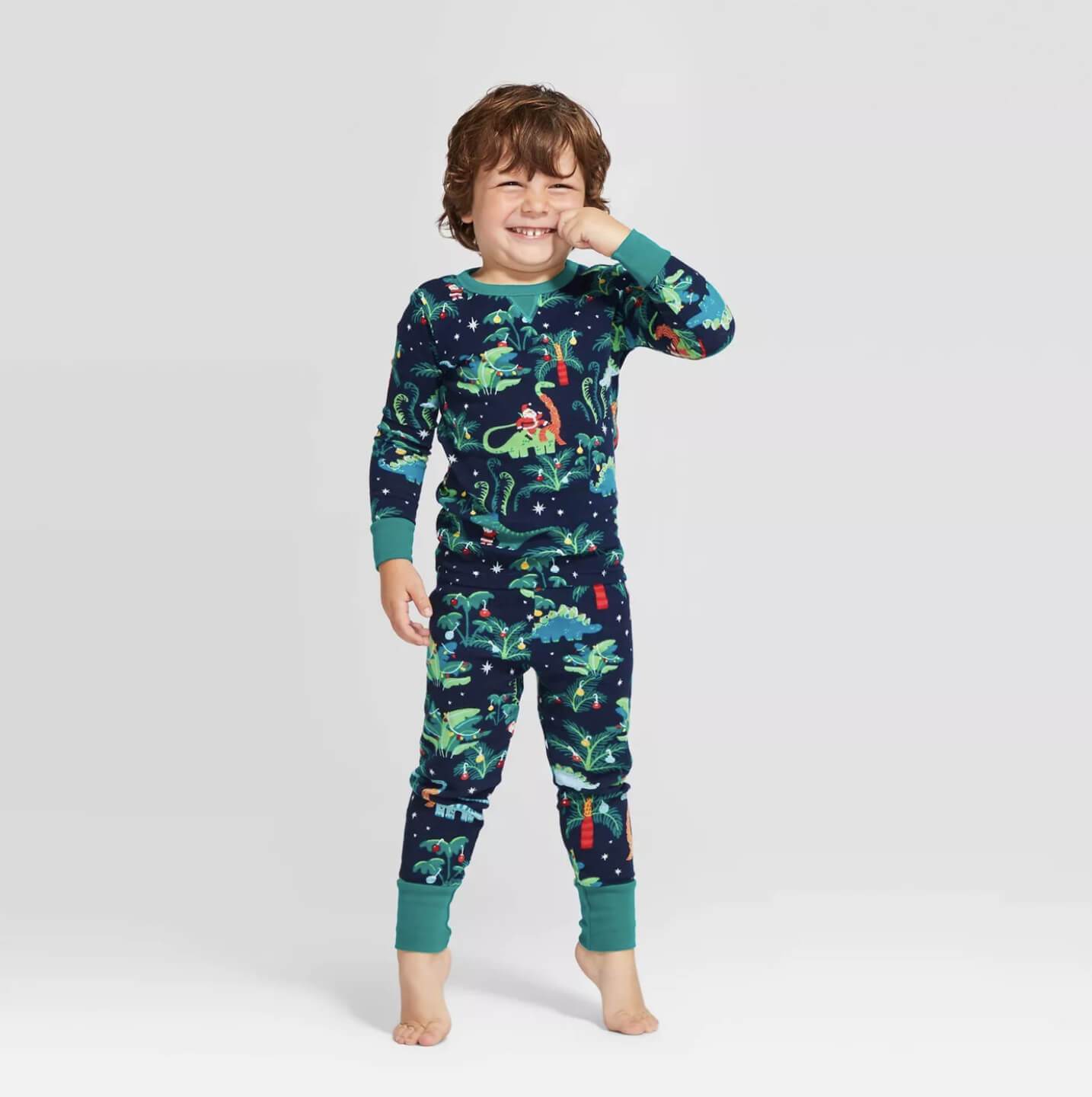 Christmas Dinosaur Patterned Family Matching Pajamas Sets