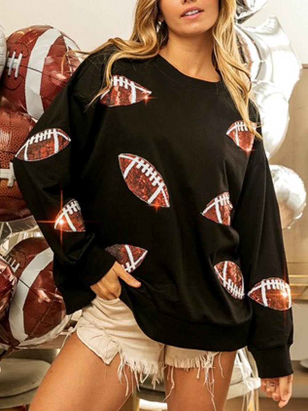 Touchdown Sequin Pullover