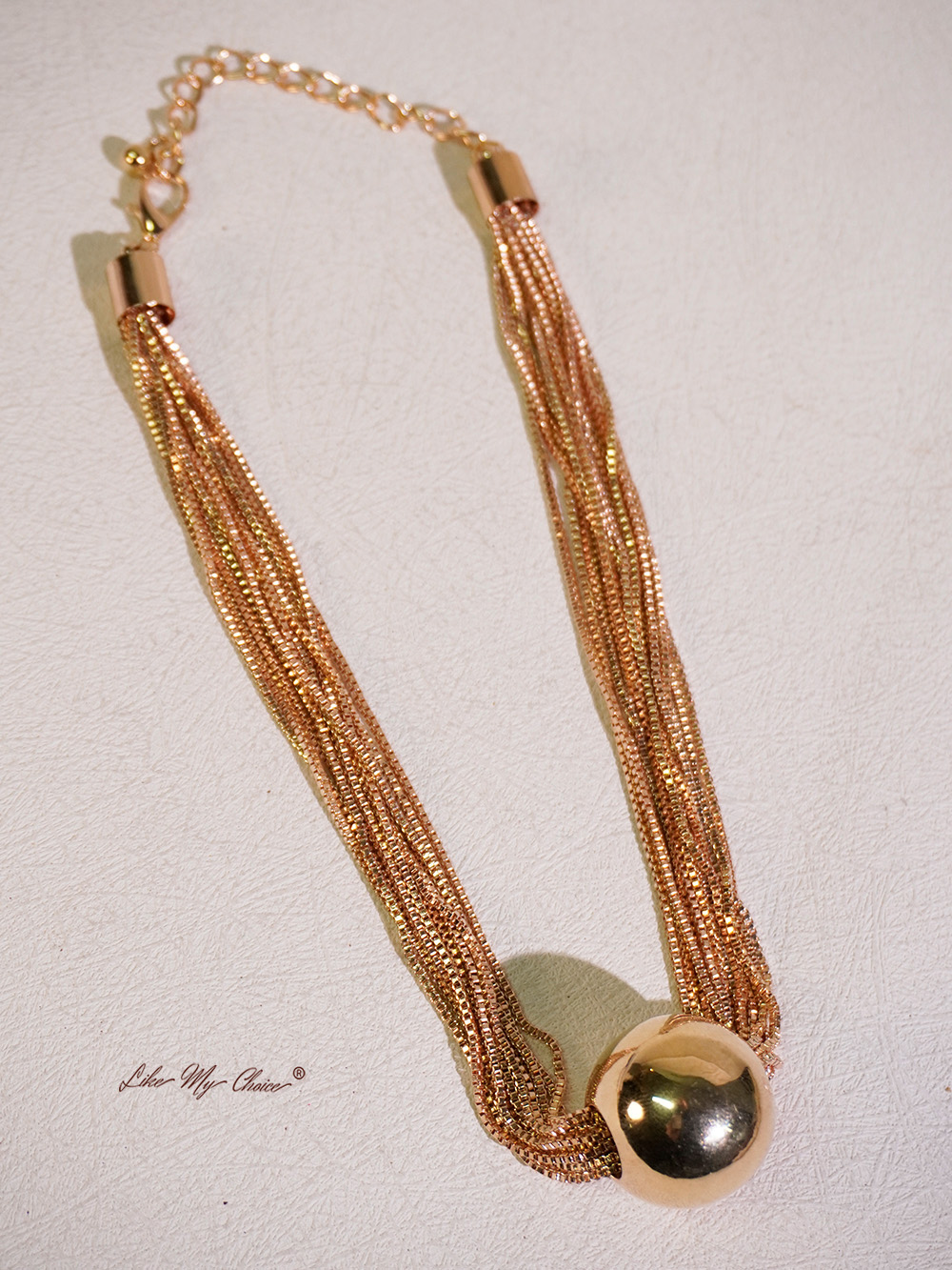 Punk Style Multi-Layered Chain Ball Necklace