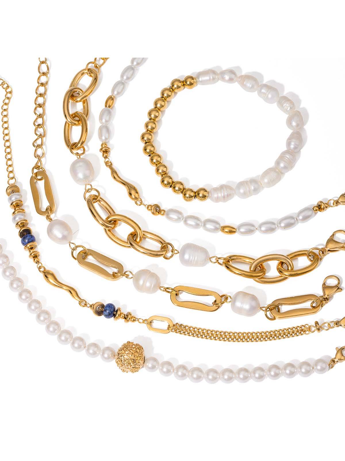 Pearl Metal Bracelet