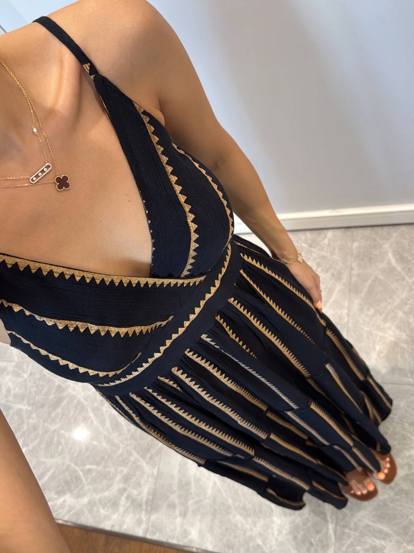 Vacation Style Stripe Print Printed Dress