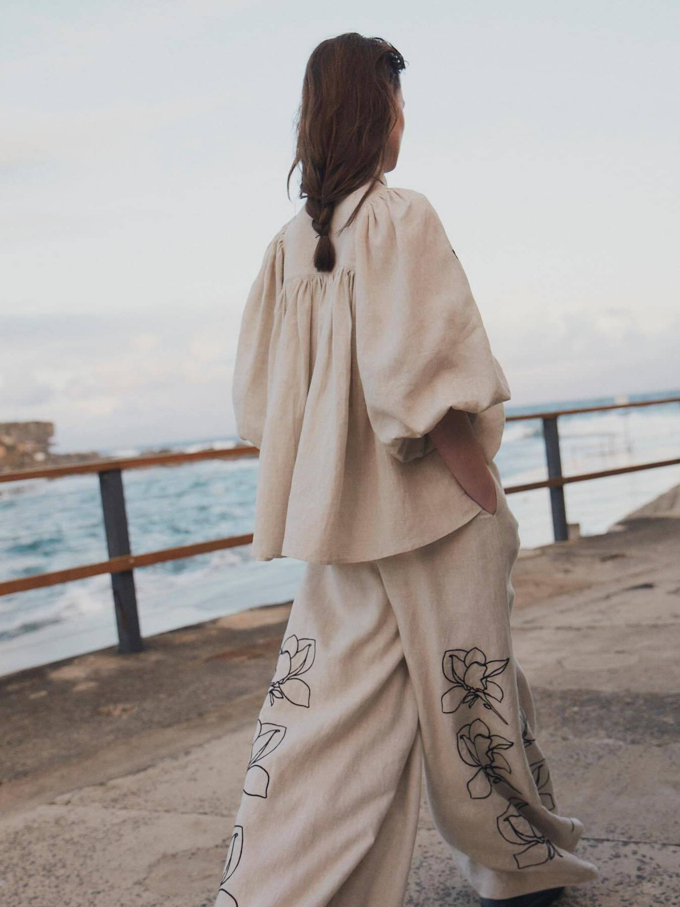 Vintage Pastoral Print Shirt