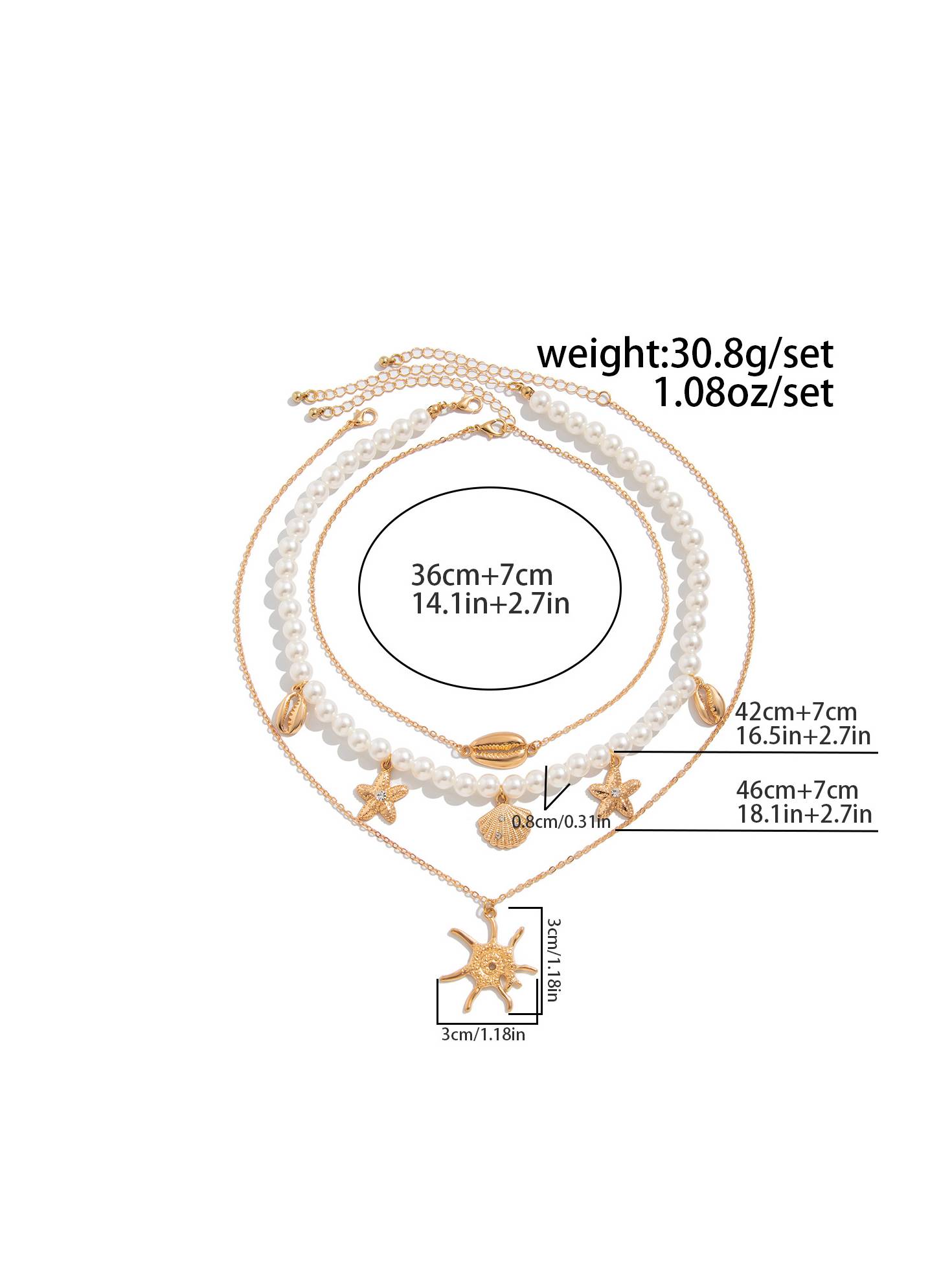 Pearl Shell Starfish Necklace