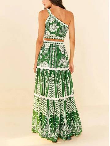 Printed Bikini Skirt Three-piece Set