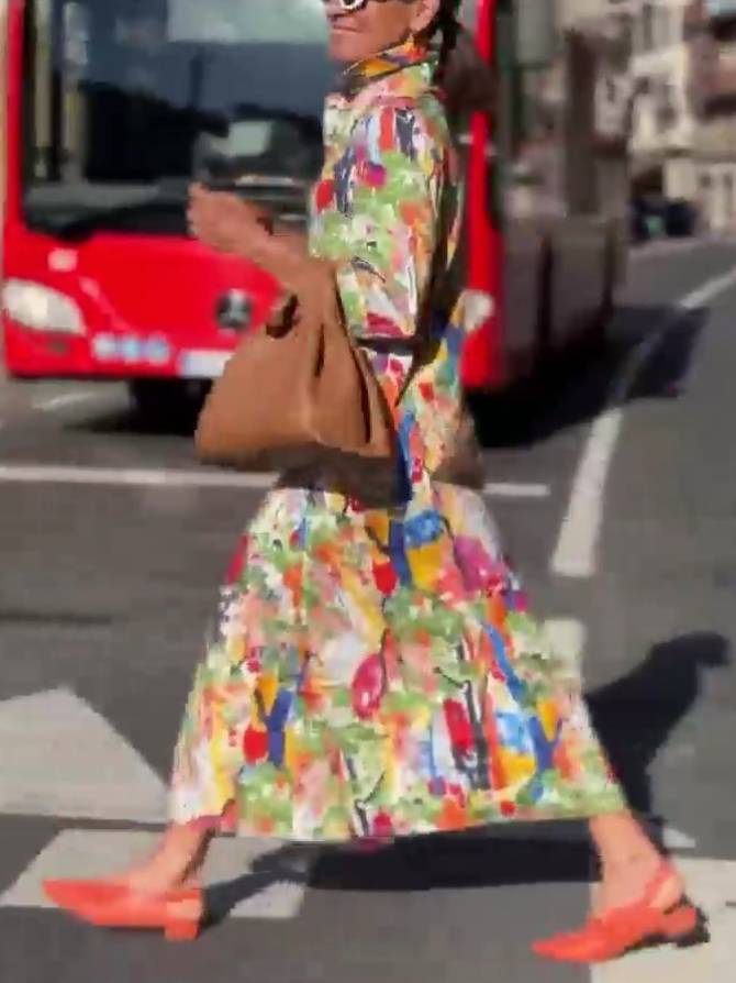 Unique Print Shirt Dress