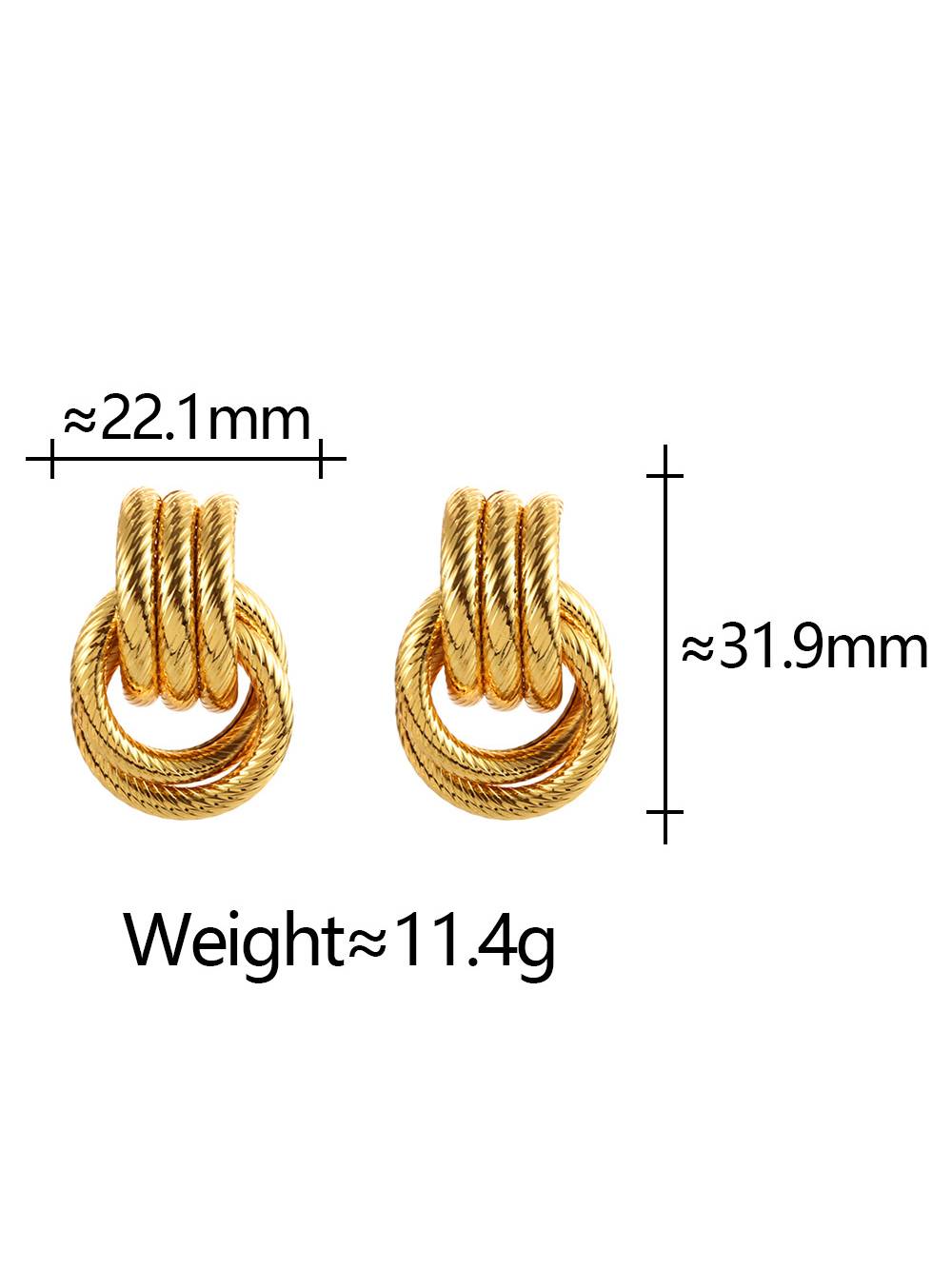 Multi-layer Twist Stud Earrings