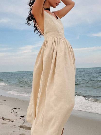 Elegant Sexy Strap Backless Dress