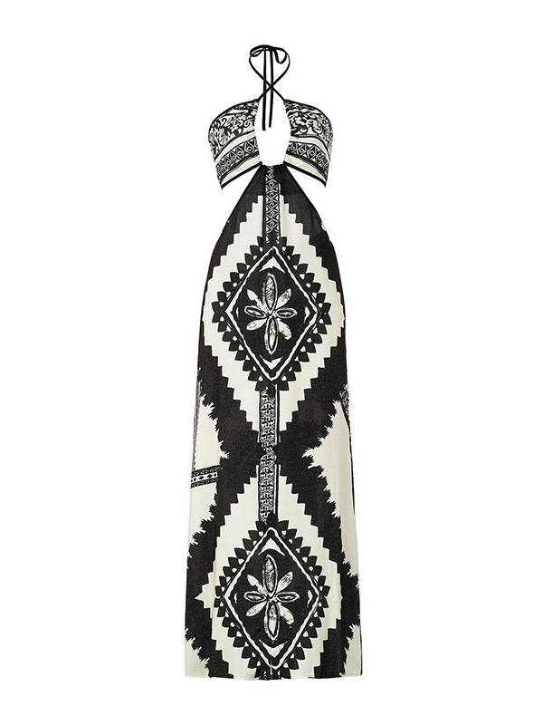 Printed Bikini Three-piece Set