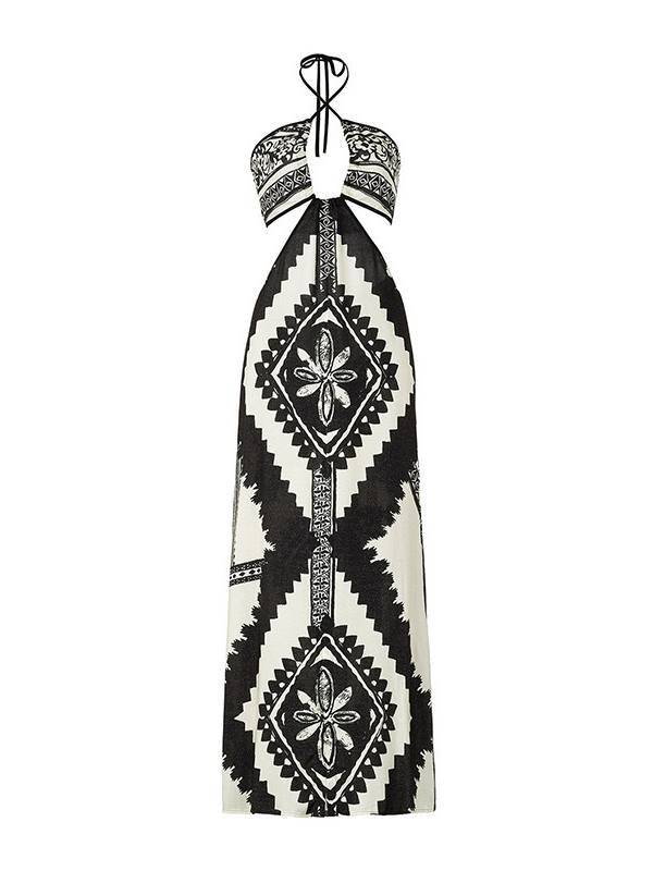 Printed Bikini Three-piece Set