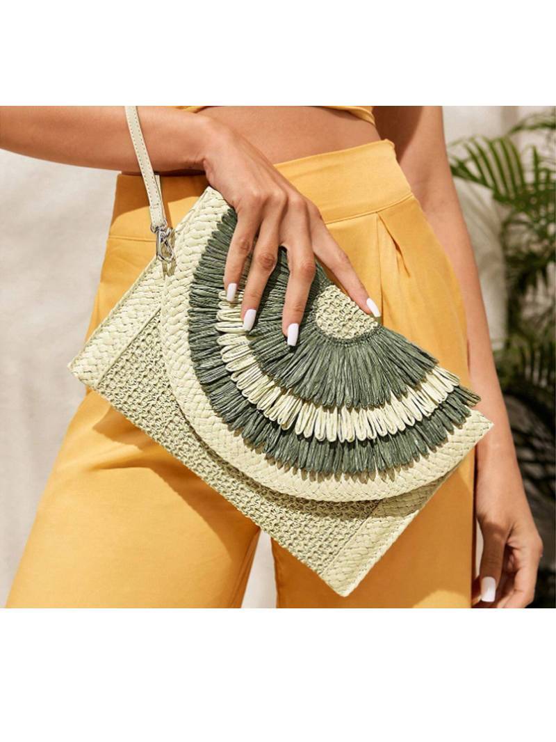 Tassel Straw Bag Clutch