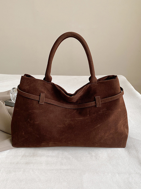Vintage Nubuck Leather Tote Bag