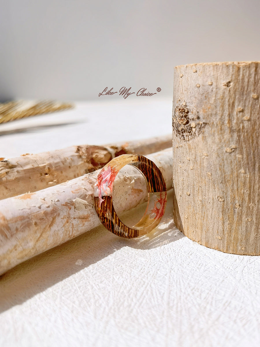 Marine Bio Resin Dried Flower Ring