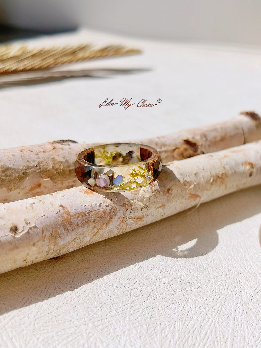 Marine Bio Resin Dried Flower Ring
