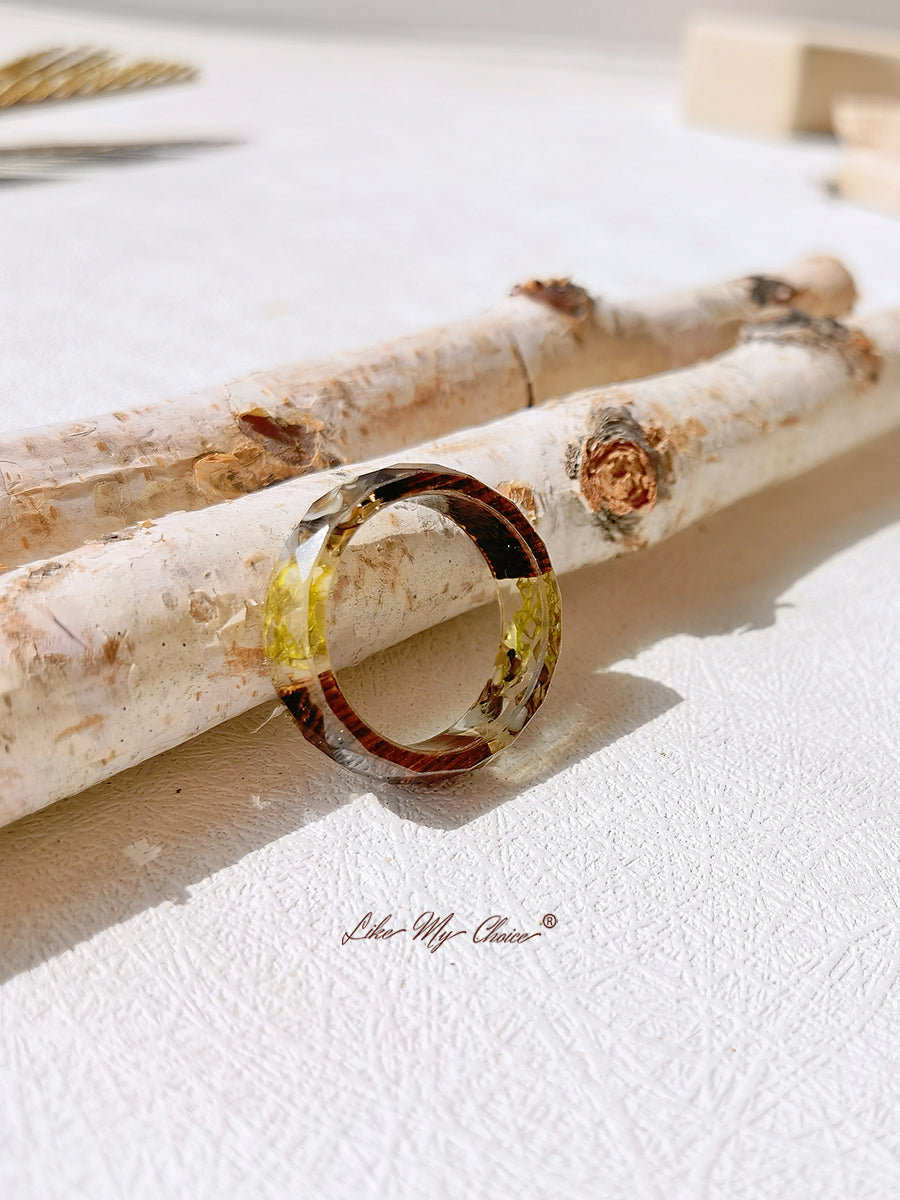 Marine Bio Resin Dried Flower Ring