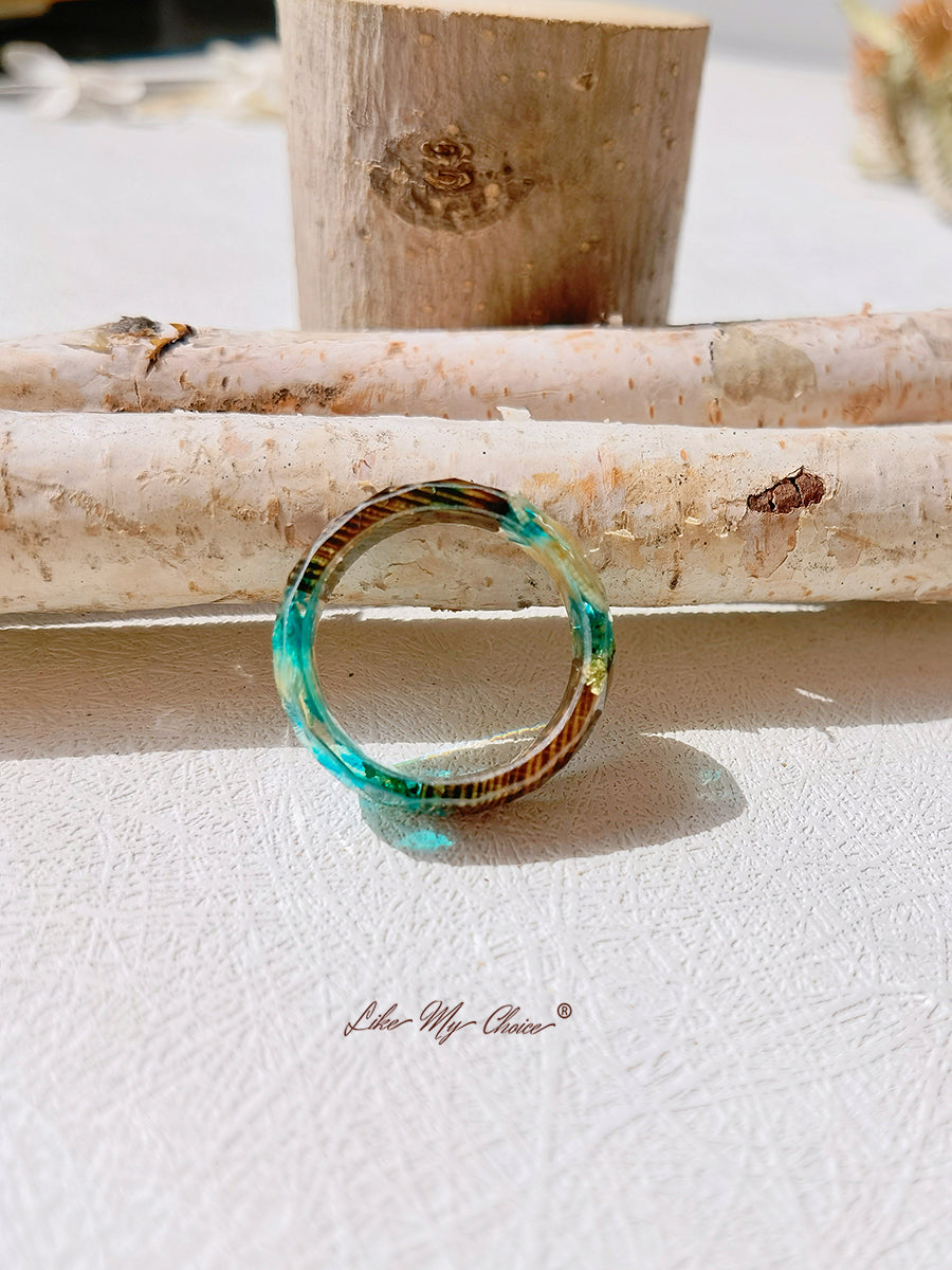 Marine Bio Resin Dried Flower Ring