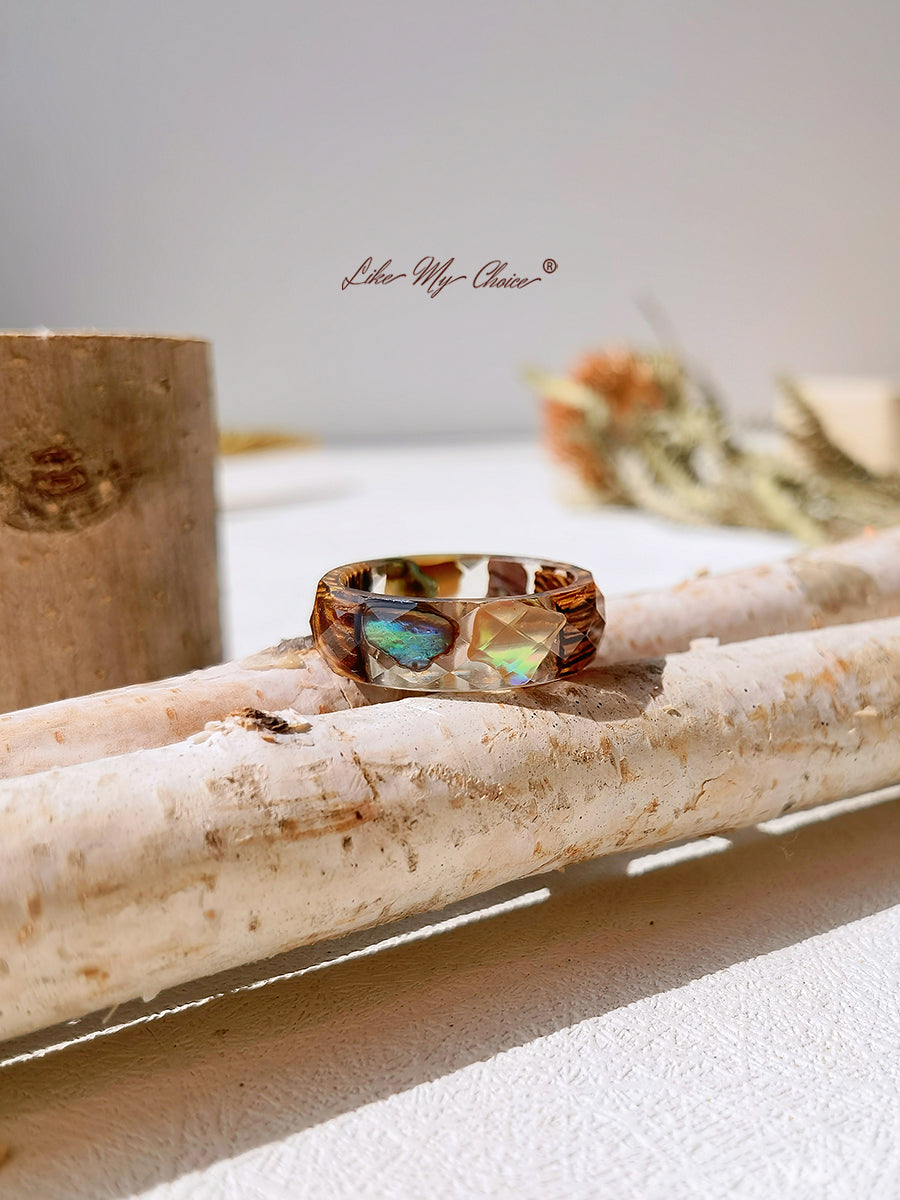 Marine Bio Resin Dried Flower Ring