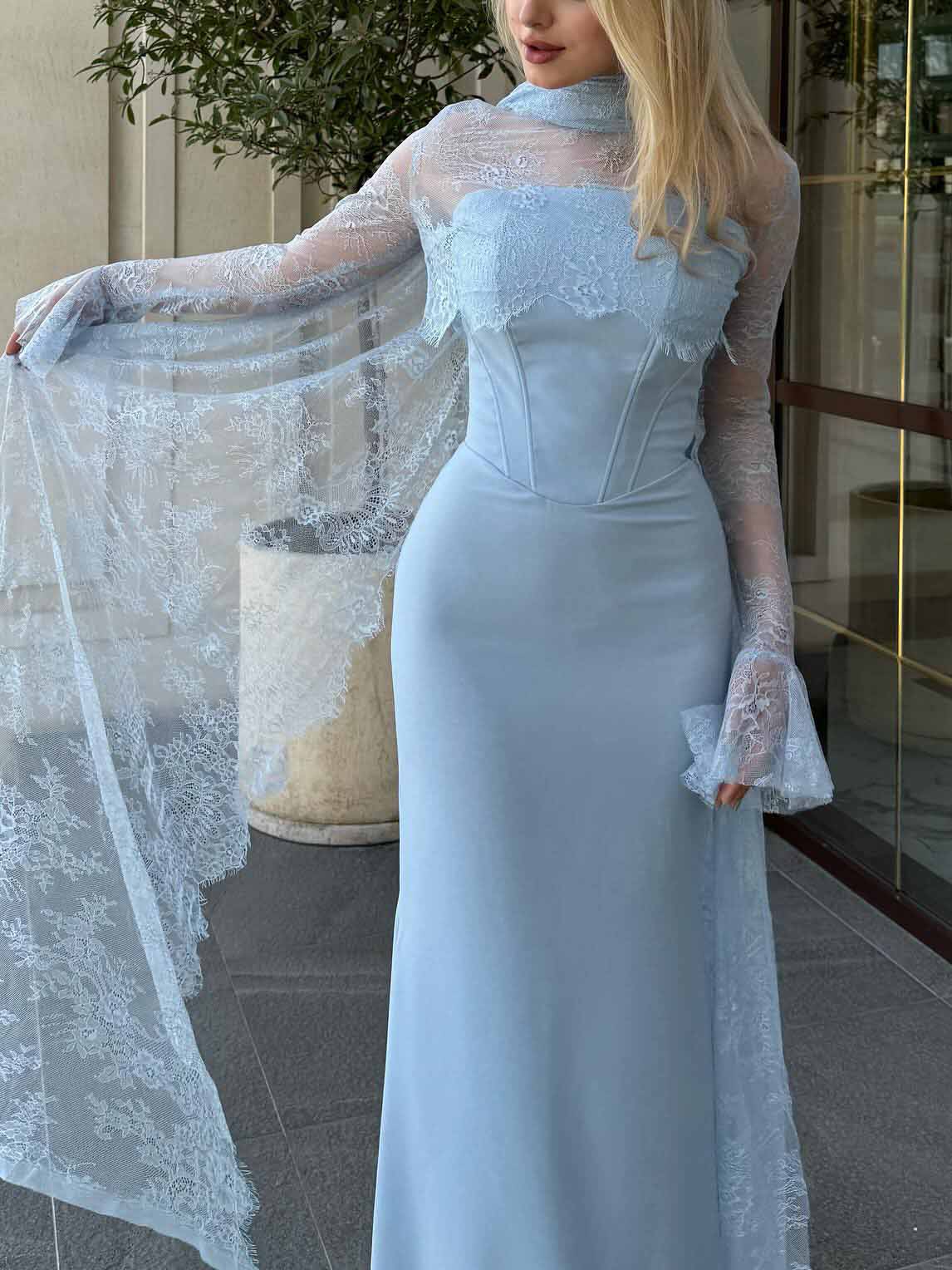 Elegant Strapless Corset Maxi Dress