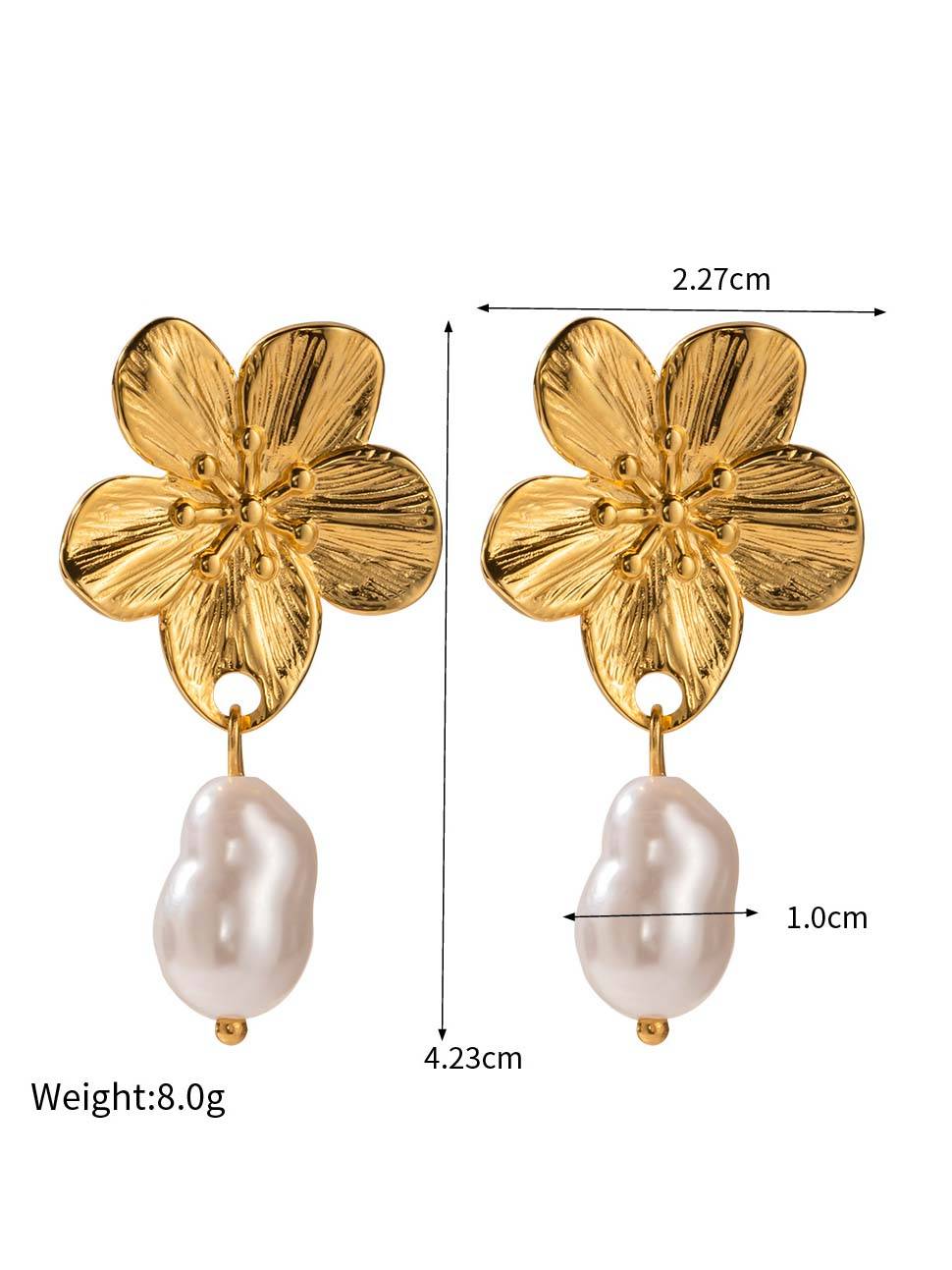 Flower Pearl Earrings