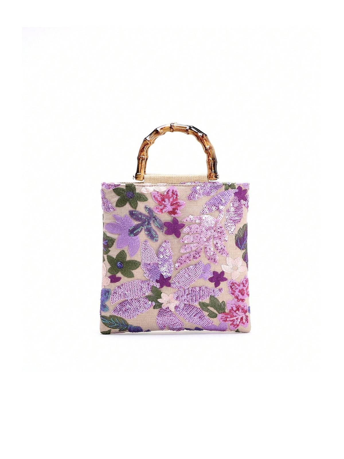Flower Sequin Handbag