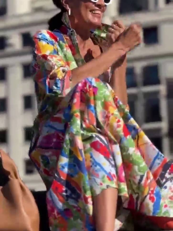 Unique Print Shirt Dress