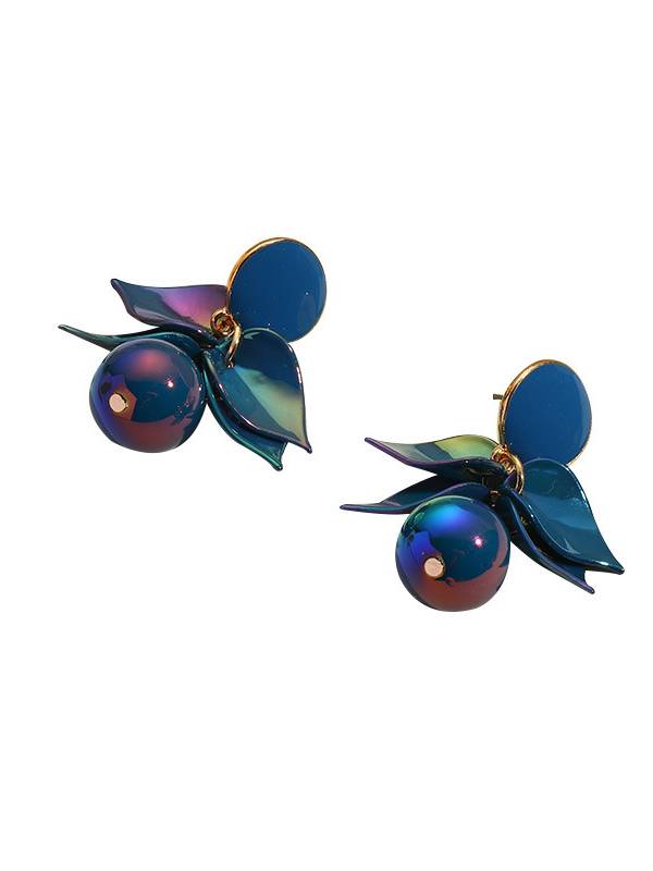Vacation Style Colorful Flower Earrings