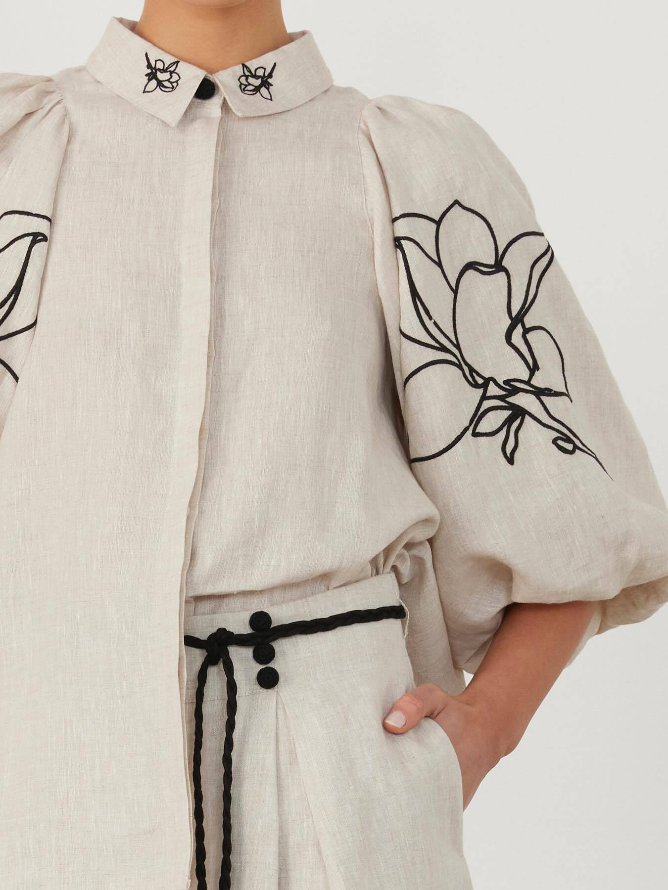 Vintage Pastoral Print Shirt