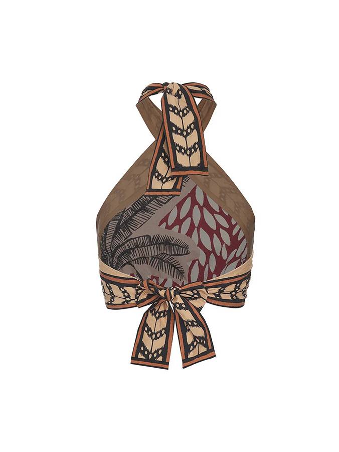 Printed Halter Neck Bikini Set