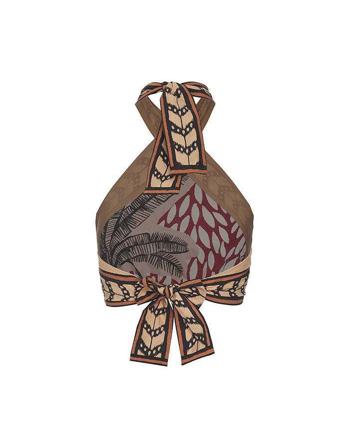 Printed Halter Neck Bikini Set