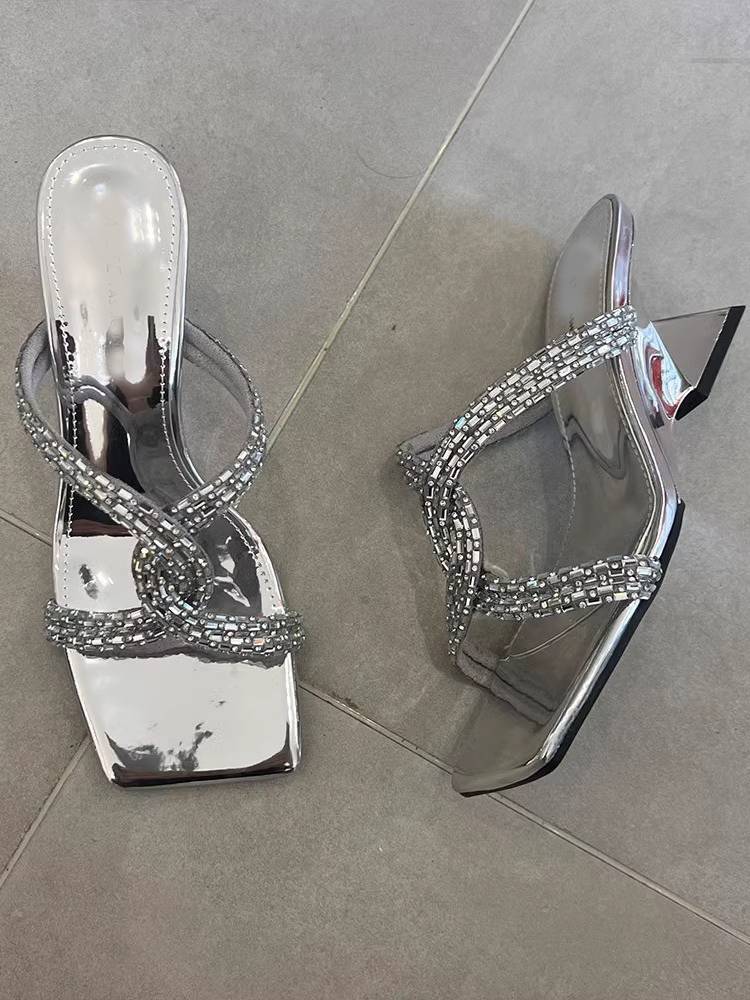 Minimalist High-heel Slippers