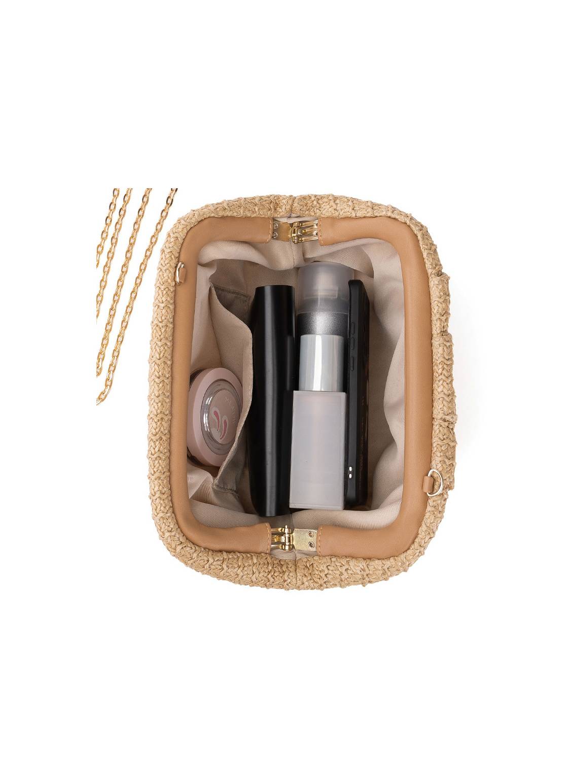 Straw Clutch Chain Bag