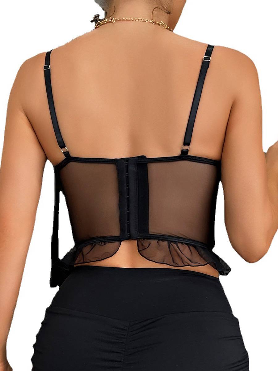 Flower Embroidery Mesh Fishbone Sling