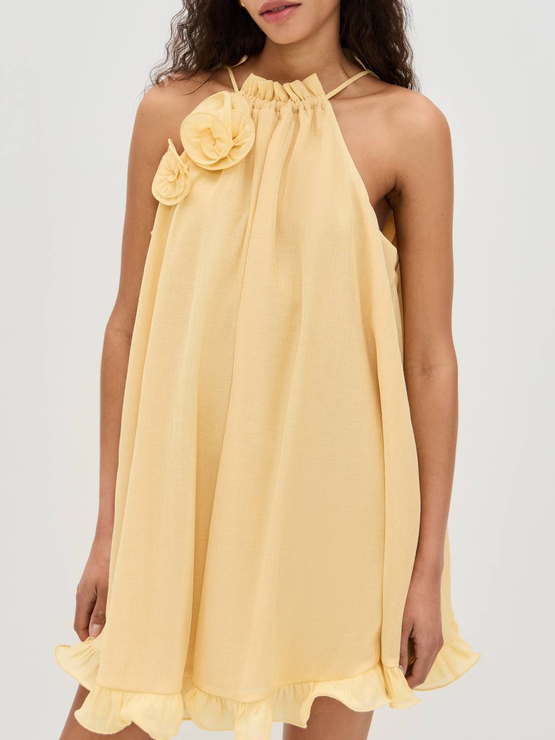 Vacation Style Three-dimensional Flower Dress