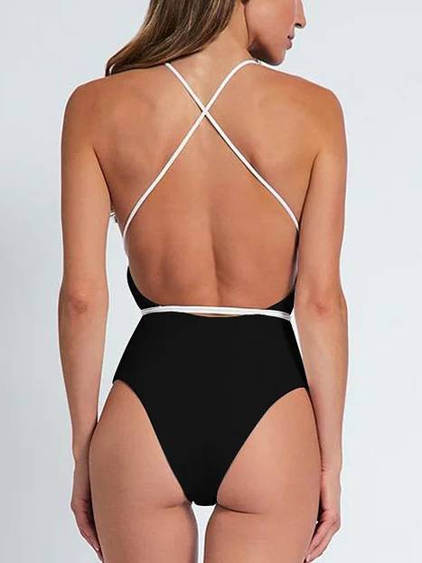 Three-Dimensional Flower One-Piece Swimsuit