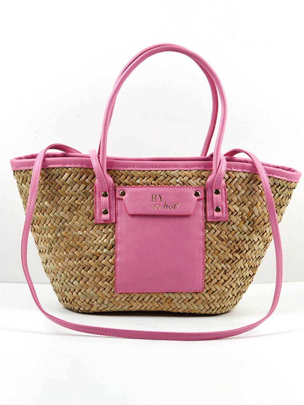 Fashionable One-Shoulder Handbag Straw Basket Bags