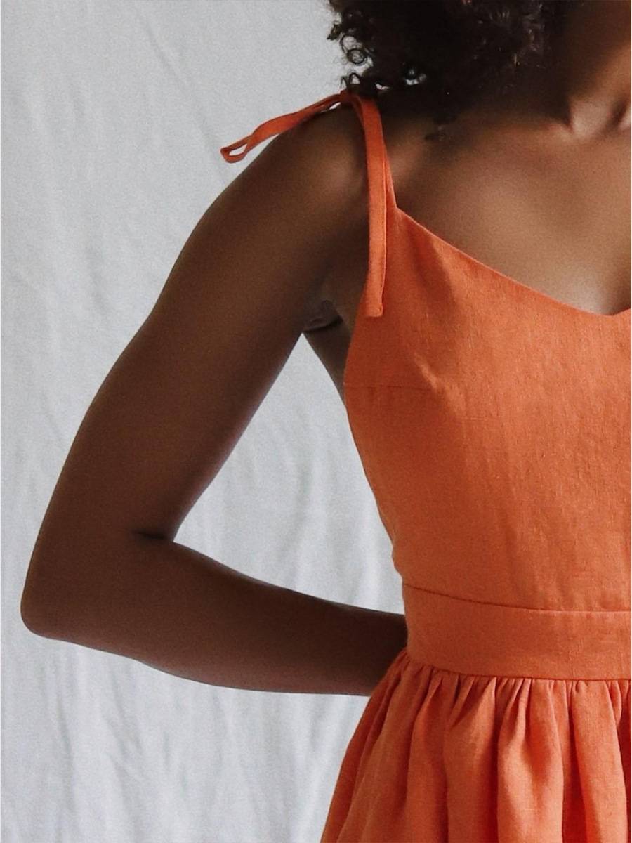 Suspender Backless High Waist Mini Dress