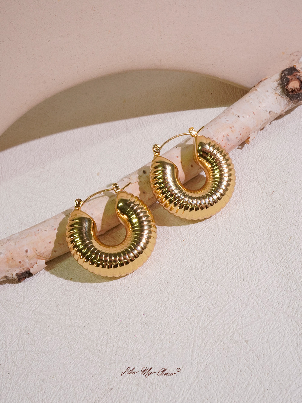Large Circle Thread Earrings