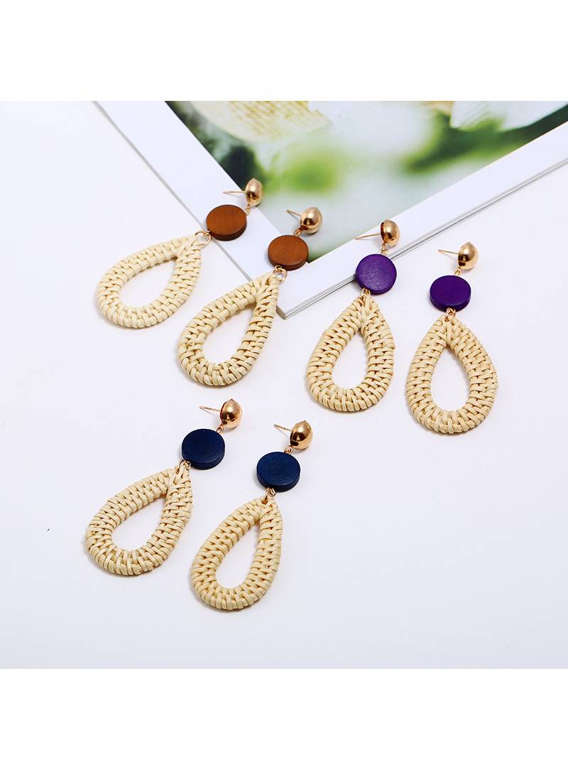 Bohemian Straw Earrings