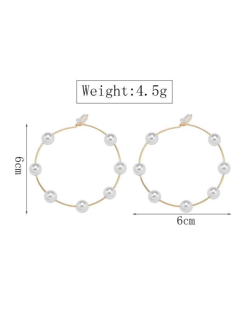 Pearl Circle Earrings