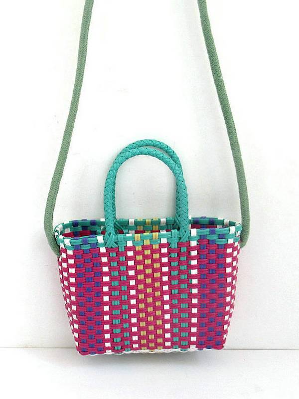 Colorful Hand Woven Beach Bag Picnic Bag