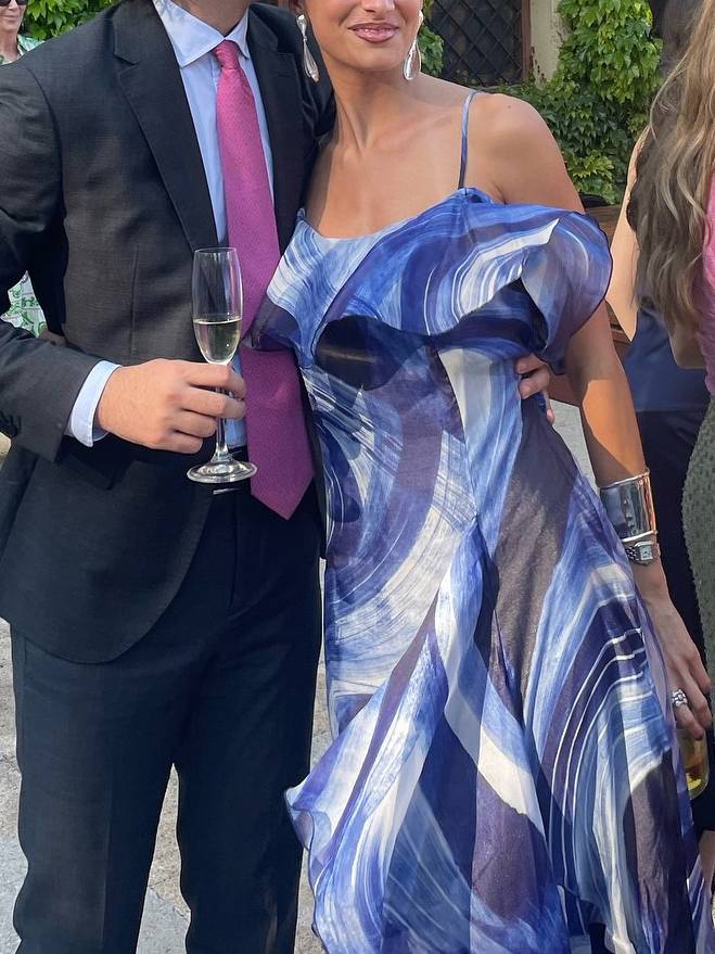 Unique Printed Sling Dress