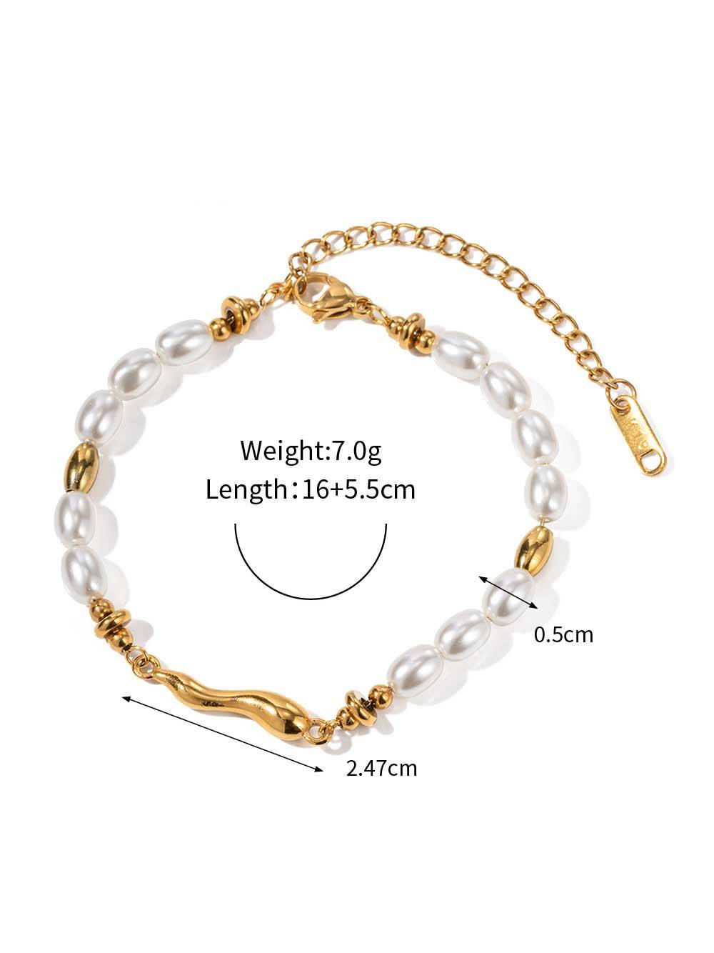 Pearl Metal Bracelet