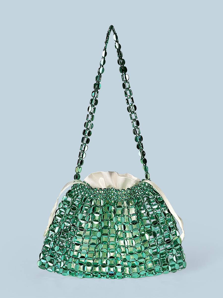 Hollow-out Woven Handbag Underarm Bag