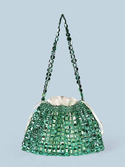 Hollow-out Woven Handbag Underarm Bag